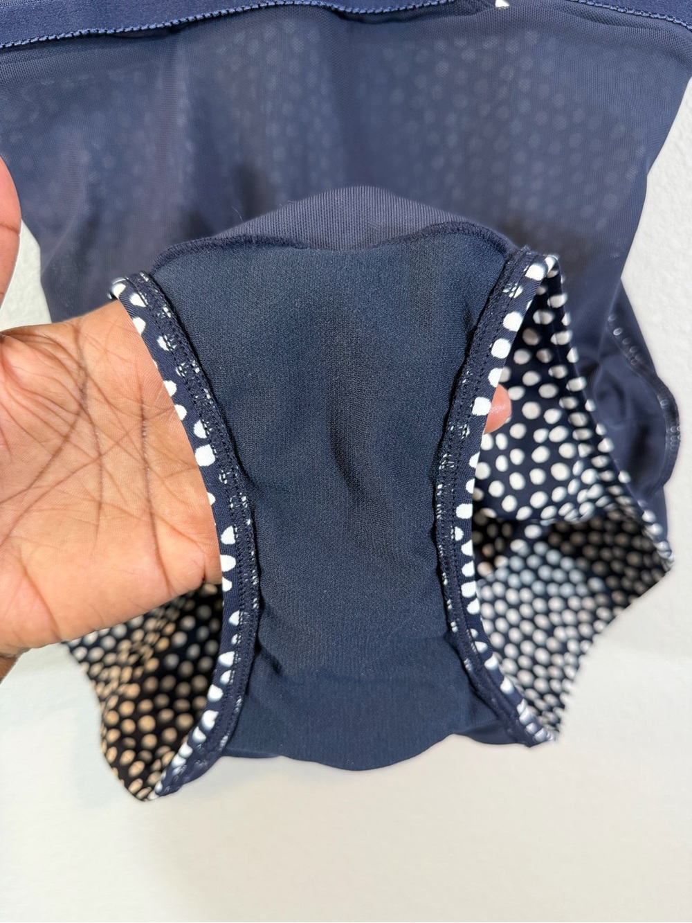 Boden Talamanca Swimsuit Size US 8R One Piece Navy White Polka Dot Resort Beach - Picture 9 of 12